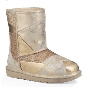 UGG Classic Short 2 Rare Vintage Metallic Patchwork Women’s Boots Size 6